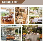 Fitable Faux Linen Rectangle Tablecloths 60 x 120 Inch - 2 Pack Rust Table Cloth for 6-8 Foot Tables, Faux Burlap Kitchen Table Cover for Thanksgiving Autumn Dining Party Farmhouse Banquet Buffet