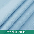 Biscaynebay Textured Fabric Round Tablecloths 60" for Round Tables diameters from 28" to 48", Light Blue Water Resistant Folding Table Covers Washable for Dining, Kitchen, Wedding, Parties etc