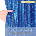 Royal Blue Backdrop Curtain Panels 2 Pieces 2ftx8ft Sequin Party Background for Birthdays Independence Day Theme Decorations