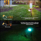 Solar Outdoor,40 LEDs Color Changing RGB Solar Landscape Path Lights,USB & Solar Powered Multicoloured Spotlights,14 Colors Auto Cycling Spotlights for Yard,Garden,2 Pack