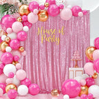 Sequin Backdrop 8ft x 8ft Blush Pink Glitter Backdrop Curtains Glitter Background for Baby Shower Wedding Party Decorations