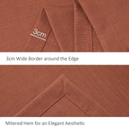 maxmill Lux Faux Linen Tablecloth with Slubby Yarn Textured Weaves Wrinkle Resistant Anti-Shrink Soft Fall Table Cloth for Dining Room Harvest Thanksgiving Decorations Rectangle 60 x 120 Inch Rust