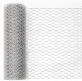 Sliver Chicken Wire 18 inch(H) x 100 ft(L), Anti-Rust Hexagonal Galvanized Metal Garden Netting for Floral Arrangements, Powder Coated Chicken Wire Coop for Crafts Plant Protector Pet Rabbits Fencing