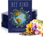 Bentley Seed Co. | Bee Kind Planet | Illustrated Bee Flower Seed Packets | Help Pollinators Environmental Favor for Events | Pollinator Wildflower Mix Seed | Eco-Friendly Hand Out | 25 Pk