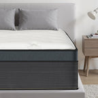 Twin Mattress, 10 Inch Twin Size Mattress in a Box, Hybrid Gel Memory Foam Individual Pocket Springs Matress, Breathable and Fiberglass, Medium Firm Feel, Strong Edge Support, Compact Box Delivery