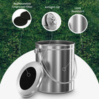 Utopia Kitchen Countertop Compost Bin 1.3 Gallon, Stainless Steel, Silver
