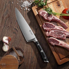 PAUDIN 8-Inch Chef's Knife – Ultra-Sharp High Carbon Stainless Steel Blade, Ergonomic Handle, Professional Quality Kitchen Knife in Gift Box for Home & Restaurant Use