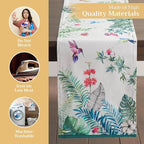 Maison d' Hermine Table Runner 100% Cotton Double Layer Table Runners 72 inches Long Decorative for Home Kitchen Dining Party Baby Shower Wedding Bridal Shower Spring Summer (Tropiques, 14.50" x 72")
