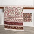 Maison d' Hermine Table Runner 100% Cotton Double Layer Table Runners 72 inches Long for Thanksgiving Christmas Decorations Home Kitchen Dining Party Wedding (Reveillon Au Jardin, 14.5" x 72")