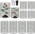 10 Pack Round Plant Protector from Animals, 12'' x 24'' and 12'' x12'' Metal Plant Cages to Keep Animals Out, Garden Protection Bunny Barricades, Wire Plant Protectors for Rabbits Chicken Duck