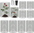10 Pack Round Plant Protector from Animals, 12'' x 24'' and 12'' x12'' Metal Plant Cages to Keep Animals Out, Garden Protection Bunny Barricades, Wire Plant Protectors for Rabbits Chicken Duck