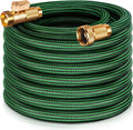 NON-EXPANDABLE Garden Hose 75 ft, Heavy Duty Flexible Water Hose, Kink Resistant Lightweight Hybrid Hose with Durable Fabric Skin, Leakproof Hose Male to Female Fittings