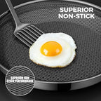 Non Stick Frying Pans,Hybrid Nonstick 10 Inch Frying Pan,Stay-Cool Handle,PFAS PFOA PTFE Free,Dishwasher-Friendly,Nonstick Frying Pan,Oven-Safe,Works on,Ceramic and Gas Cooktops