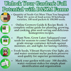 100 Seed Packets, 50 Varieties: Ultimate Seed Vault for Home Food Security & Abundant Gardens by B&KM Farms