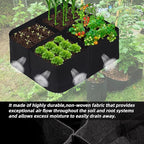 CJGQ Fabric Raised Garden Beds Outdoor, 3Pack 2X2 Ft 4 Grids Plant Grow Bags, Vegetables Planter Raised Bed for Growing Potatoes Flowers, Square Plant Growing Container Bags for Outdoor