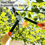 Loppers Tree Trimmer Branch Cutter with Powerful Gear Action, Super Pruner Tree Clippers Tree Pruner, Chops Thick Branches Ease, Sharp Steel Blade with 1.3 Inch Cutting Capacity(15 Inch)