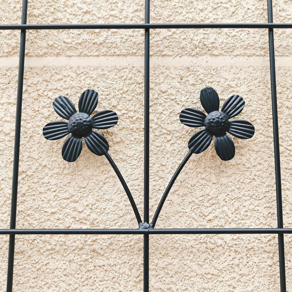 Garden Trellises, 4 Pack Black Metal Coated Rustproof Trellis for Climbing Plants Outdoor, Roses, Vines, Flowers, and Vegetables-19.7×86.7 inches