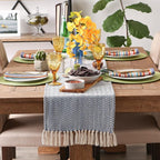 DII Woven Basic Tabletop Collection, Chevron Table Runner, 15x108, Nautical Blue