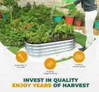 Utopia Home Galvanized Raised Garden Bed Kit 4x2x1ft, Planter Box Raised Garden Beds Outdoor, Easy Assembly Metal Raised Bed for Gardening Vegetables, Fruits, Flowers - Pack of 01 - Silver