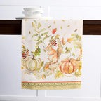 Maison d' Hermine Table Runner 100% Cotton Single Layer Table Runners 72 inches Long for Thanksgiving Christmas Decorations Home Kitchen Dining Party Wedding (Pumpkin Passion, 14.5" x 72")