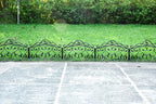 Evelyne Decorative Garden Border Edging: Faux Wrought Iron Leaf & Bird Design