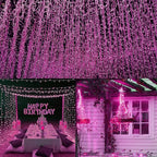 66Ft 200 LED Pink Fairy Lights Plug in, Waterproof String Lights Outdoor & Indoor 8 Modes with Timer Bedroom Decor, Christmas Light Bedroom Decor, Twinkle Light for Girl's Room Mom Mother's Day