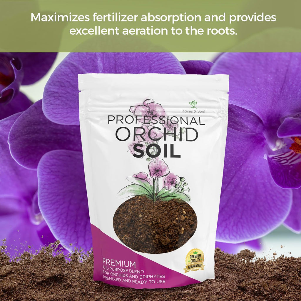 Large Bag Orchid Soil Premium All Purpose Blend | Ready to Use for Orchids, Bromeliads, Epiphytic Plants | Lava, Calcined Clay and Pinebark | Extra Large 8.2 Quarts | Made in USA