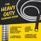 BIONIC STEEL PRO Metal Garden Hose 50 Ft with Nozzle, 304 Stainless Steel Water Hose, 50 Ft Garden Hose Tough & Flexible, Lightweight, Crush Resistant, Kink & Tangle Free, Rust Proof - 2025 Model