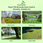 Outsidepride Royal TXD Bermuda Grass Seed Blend - 1 lb. Warm Season, Fast Growing Turf Grass Seeds: Heat & Drought Tolerant, Ideal for Home Lawns & Sports Fields, Dense & Lush Green Coverage
