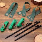 Sintuff 36 Pcs Heavy Duty Tree Stake Kits Stake and Support for Young Leaning Tree Anchor Straightening Kit, 15.8'' Support Straps, 11.8'' Steel Stakes, 13.12ft Rope(Green)