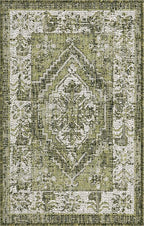 Unique Loom Outdoor Traditional Collection Area Rug - Valeria (2' 2" x 3' 1" Rectangle, Green/ Light Green)