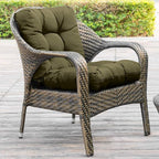 QILLOWAY Outdoor Chair Cushion for Patio Furniture, Waterproof Patio Cushions with Ties, Fade Resistant Replacement Pads for Outdoor Rocking Chairs,Sage