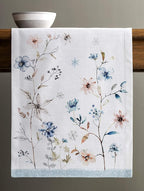 Maison d' Hermine Table Runner 100% Cotton Single Layer Table Runners 90 inches Long for Thanksgiving Christmas Decorations Home Kitchen Dining Party Wedding (Ice Florals, 14.5" x 90")