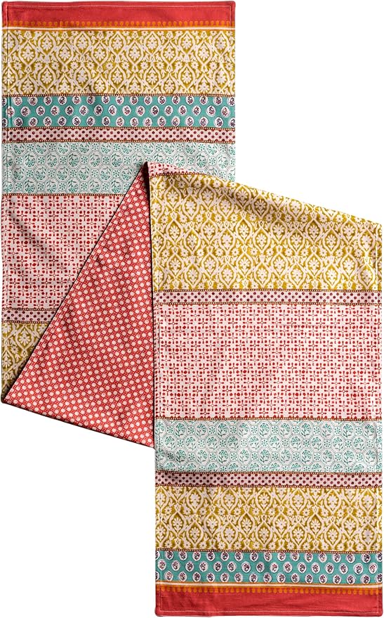 Maison d' Hermine Table Runner 100% Cotton Double Layer Table Runners 72 inches Long Decorative for Home Kitchen Dining Party Baby Shower Wedding Bridal Shower Spring Summer (Provence, 14.50" x 72")
