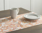 Maison d' Hermine Table Runner 100% Cotton Single Layer Table Runners 36 inches Long for Thanksgiving Christmas Decorations Home Kitchen Dining Party Wedding (Palatial Paisley, 14.5" x 36")