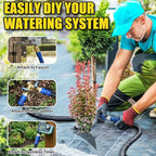 TigeJoy 75FT Flat Soaker Hose, Heavy Duty Double Layer Garden Watering Hose, Flexible Leakproof Drip Irrigation Hose for Raised Beds, Lawns & Vegetables, Save 80% Water