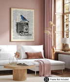 Poster Master Dictionary Art Poster - Antique Camera Print - Bird Art - Photography Art - Gift for Men, Women & Photographer - Chic Decor for Living Room, Bedroom or Office - 11x14 UNFRAMED Wall Art