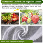 10 X 50FT Garden Mesh Netting Barrier,Fruit Tree Plant Netting for Vegetable Blueberry Bushes Plant Row Cover Screen Protection