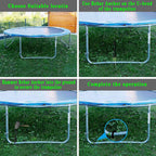 10"x2" Trampolines Wind Stakes Heavy Duty U Shape Galvanized Steel Trampoline Stakes Ground Anchors with Sharp End for Camping Tent, Garden Staples, Trampoline Pins (12)