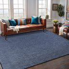 Washable Indoor Outdoor Rug 10x14 Weather Resistant Area Rugs Modern Solid for Porch Deck Balcony Backyard Patio Outside Carpet (10 X 14 Azure Blue)