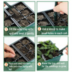 Mr. Pen- Seed Starter Tray Kits, 6.6"x4.6", 10 Set, Total 120 Cells