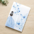 PONATIA 50 PCS Vellum Jackets for 5x7 Invitations - Vellum Paper 5x7 Jackets - 135GSM Blue Girl Butterfly Quinceanera Invitations Wraps - Transparent Cards
