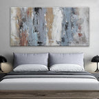 YISXINOAG Abstract Wall Art For Living Room Colorful Canvas Art Wall Decor Large Teal Blue White Wall Art Office Decor Abstract Painting For Home Bedroom Hotel Artwork 29x58 Inch