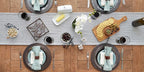 DII Woven Basic Tabletop Collection, Chevron Table Runner, 15x108, Stone Blue