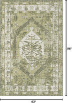 Unique Loom Outdoor Traditional Collection Area Rug - Valeria (5' 3" x 8' Rectangle, Green/ Light Green)