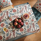 patdrea Designer Vintage Linen Small Square Tablecloth,French Anti-Wrinkle Durable Floral Table Cloth,Colorful Table Cover for Kitchen Dining,Parties,Christmas,Thanksgiving,Party,67"x67"-Puno