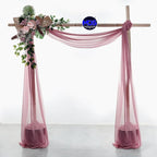 MDS Halloween Chiffon Draping Fabric - 1 Panel, 30" Wide x 75ft Long - Sheer Spooky Arbor & Canopy Drapery for Haunted House Backdrops, Party Ceilings, DIY Costumes & Themed Events - Mauva