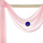 MDS Halloween Chiffon Draping Fabric - 1 Panel, 30" Wide x 50ft Long - Sheer Spooky Arbor & Canopy Drapery for Haunted House Backdrops, Party Ceilings, DIY Costumes & Themed Events - Blush Pink