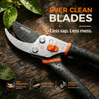 VOTREK® 8.5" Bypass Pruning Shears, Jam-Proof Spring Clippers for branches