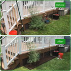 Landscape Edging Border 33 FT 4 Inch Tall with 60 Spikes, Plastic Edging for Landscaping, Garden Edging Border， Flower Bed, Paver and Lawn Edging Border, Black